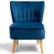 Costway Armless Accent Chair Tufted Velvet Leisure Chair Single Sofa Upholstered BlueGreenPink